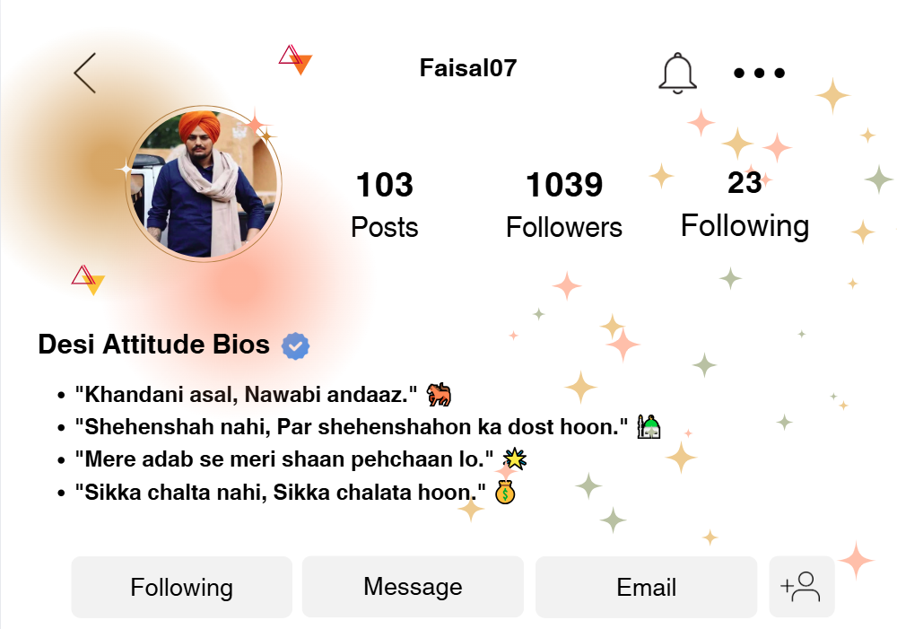 Royal Nawabi Attitude Instagram Bios for Boys